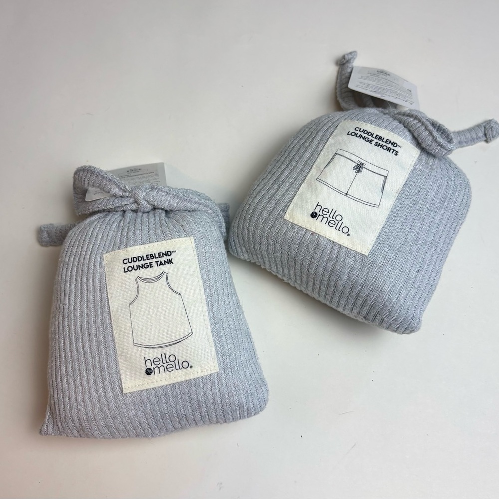 Hello Mello Gray Cozy 2 pc Pajama Set Sleepwear size Medium